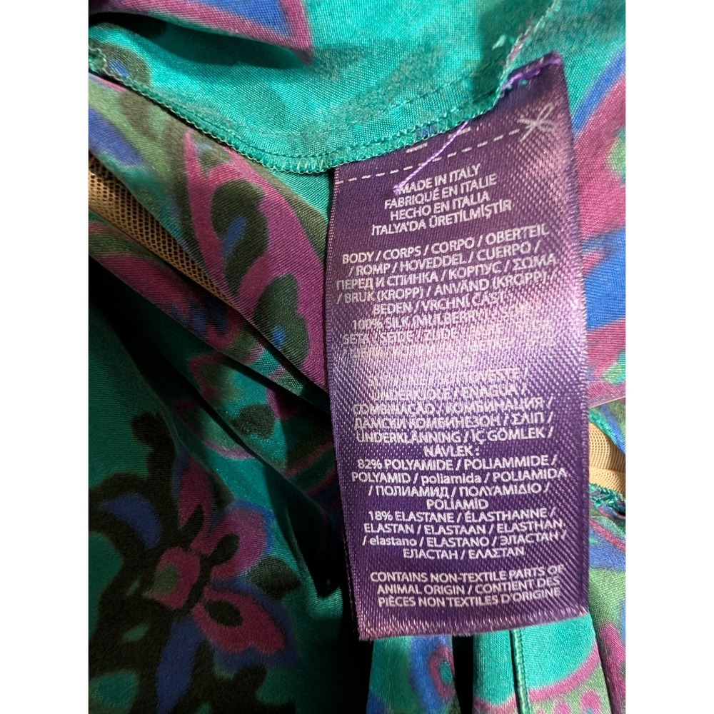 Ralph Lauren Purple Label Jarvis Paisley Silk Habotai Scarf Halter Top M/L? READ - Picture 6 of 9